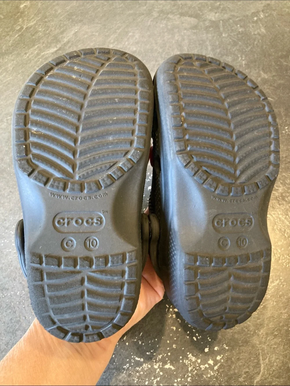 Boys Crocs black closed to sandals shoes size 10